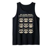 My Alone Time Is For Everyones Safety Raccoon Faces Camiseta sin Mangas