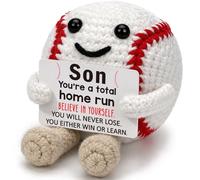 MY-ALVVAYS Regalos de béisbol para papá de regalo de hijo e hija, regalo de béisbol de ganchillo perfecto para el día del padre y papá, I Love You Stepfathers