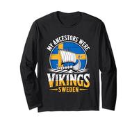 My Ancestors Were Vikings Boat Bandera sueca Barco sueco Manga Larga