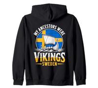 My Ancestors Were Vikings Boat Bandera sueca Barco sueco Sudadera con Capucha