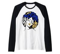 My Ancestors Wildest Dreams Mujer Azul Negro Chica Magia Camiseta Manga Raglan