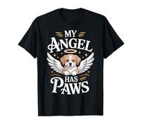My Angel Has Paws Memorial Dog Angel Wings Camiseta