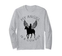 My Angel Is A Cowboy | Regalo de recuerdo de caballo de campo Manga Larga