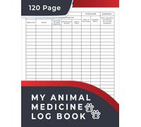 My Animal Medicine Log Book: Keep Record of All Farm Animal Medicines and Treatments Used