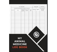My Animal Medicine Log Book: Keep Record of All Farm Animal Medicines and Treatments Used