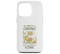 My Anxiety Is Chronic But This Book Is Iconic Frog Carcasa para iPhone 13 Pro