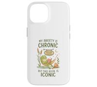 My Anxiety Is Chronic But This Book Is Iconic Frog Carcasa para iPhone 14