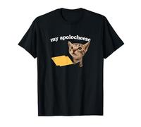 My Apolocheese Apologies Funny Witty Y2K Cat Meme Juego de palabras Camiseta