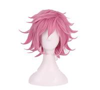 My Ashido Mina Cosplay Wigs Short Pink Heat Resistant Synthetic Hair Wig + Wig Cap