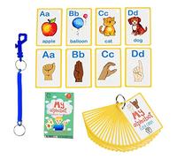My ASL Alphabet Flash Cards 26 Alphabet Toddler American Sign Language Juego de tarjetas flash para aprender ASL y es un primer alfabeto Tarjetas flash