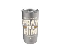 My Assignment Pray for Him 1 Thessalonians 5:17 Faith Vaso térmico de acero inoxidable de doble pared