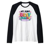 My Aunt has my New Best Friend in Her Belly Funny Cousin Camiseta Manga Raglan