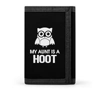 My Aunt is A Hoot - Cartera de tres pliegues con bolsillo frontal con ventana de identificación, regalos para hombres y mujeres, Estilo:, Talla única, MHXYZHW