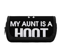 My Aunt is A Hoot - Estuche divertido para lápices, organizador de maquillaje de viaje, bolsa de almacenamiento para hombres y mujeres, Estilo:, Talla única, MHXYZHW