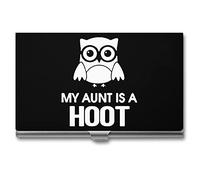 My Aunt is A Hoot - Estuche organizador de bolsillo profesional para tarjetas de negocios, para hombres y mujeres, Estilo:, Talla única, MHXYZHW