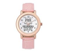 My Aunt is A Hoot - Reloj personalizado para mujer, correa de moda, regalo para cumpleaños, día de San Valentín, Estilo:, regular, MHXYZHW