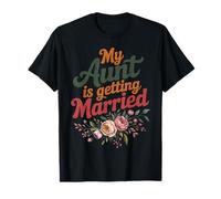 My Aunt Is Getting Married Floral Wedding Party Style Camiseta