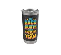 My Back Hurts From Carrying This Team Gamer Rage Team Vaso térmico de acero inoxidable de doble pared