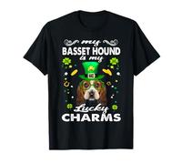My Basset Hound Is My Lucky Charm Dog St Patricks Day Dogs Camiseta