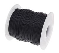 My-Bead algodón cuerda encerada trenzado diámetro Ø 1 mm rollo con 90 m negro calidad superior DIY