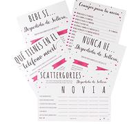 My Berry Own - Kit Juegos Despedida Soltera Divertida, 5 actividades despedida de soltera para 10 personas, tamaño A5, incluye sobre