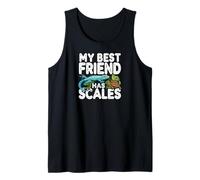 My Best Friend Has Scales Reptile Pet Lover Gecko Turtle Camiseta sin Mangas