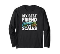 My Best Friend Has Scales Reptile Pet Lover Gecko Turtle Manga Larga