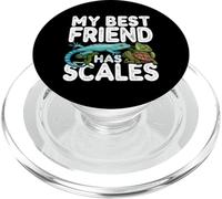 My Best Friend Has Scales Reptile Pet Lover Gecko Turtle PopSockets PopGrip para MagSafe