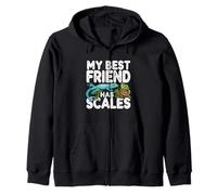 My Best Friend Has Scales Reptile Pet Lover Gecko Turtle Sudadera con Capucha