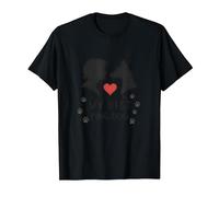 My Best Ping Dog: Conmovedor Pet Love Silhouette Art Camiseta, Hombre, Negro, 6XL