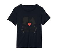My Best Ping Dog: Conmovedor Pet Love Silhouette Art Camiseta, Mujer Tallas Grandes, Negro, 6XL Grande