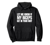 My Biceps Get In Your Way Divertido Entrenamiento Meme Gimnasio Rata Obsceno Sudadera con Capucha