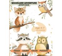 My Big Forest Adventure: A Forest Activity Book for Kids Ages 4-6: Learn Numbers, Trace Shapes, Solve Puzzles and Coloring for Preschool & Kindergarten