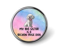 My Big Sister Is A Bichon Frise Conjuntos De Esmalte Para Perros Perros Cachorros Cachorro Insignia Broche Tema Animal Para Mochilas Animal Artístico Cachorro Accesorio De Solapa Para Mujeres Alfilere