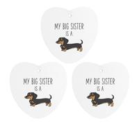 My Big Sister Is A Dachshund - Ambientadores para coche, 3 unidades, para colgar, aromas de larga duración, para aromaterapia, tabletas, espejo retrovisor, accesorios interiores