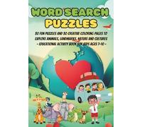 My Big World Puzzle & Coloring Book: 30 Word Search Challenges and 30 Coloring Pages of Animals, Famous Places and Cultures - Fun Learning Activity Book for Kids Ages 5-10