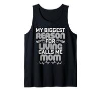 My Biggest Reason For Living Calls Me Mom Día de la Madre Mamá Camiseta sin Mangas