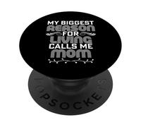 My Biggest Reason For Living Calls Me Mom Día de la Madre Mamá PopSockets PopGrip Adhesivo