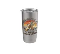 My Biggest Summer Horror Funny Mosquito Lake & Camping Vaso térmico de acero inoxidable de doble pared