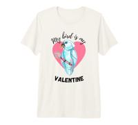 My Bird is My Valentine - Acuarela de cacatúa Blanca Camiseta Premium