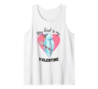 My Bird is My Valentine - Acuarela de cacatúa Blanca Camiseta sin Mangas