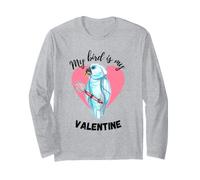 My Bird is My Valentine - Acuarela de cacatúa Blanca Manga Larga
