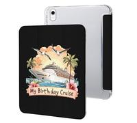 My Birthday Cruise Ship - Bonita funda protectora compatible con iPad 10 (10.9 pulgadas), funda antideslizante para tableta triple