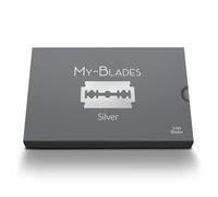My-Blades® - Silver - 100 hojas de afeitar fabricadas en acero alemán: hojas dobles templadas con hielo para maquinilla de afeitar