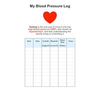 My Blood Pressure Log: A Daily Record to Track Your Readings and Health
