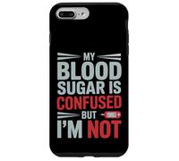 MY Blood Sugar IS Confused BUT I’M Not Funny Diabetes Quote Carcasa para iPhone 7 Plus/8 Plus