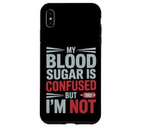 MY Blood Sugar IS Confused BUT I’M Not Funny Diabetes Quote Carcasa para iPhone XS MAX