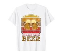 My Blood Type Is Beer Funny Sarcastic Beer Lovers Drinking Camiseta