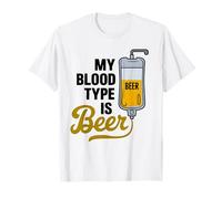 My Blood Type Is Beer Funny Sarcastic Beer Lovers Drinking Camiseta