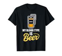 My Blood Type Is Beer Funny Sarcastic Beer Lovers Drinking Camiseta